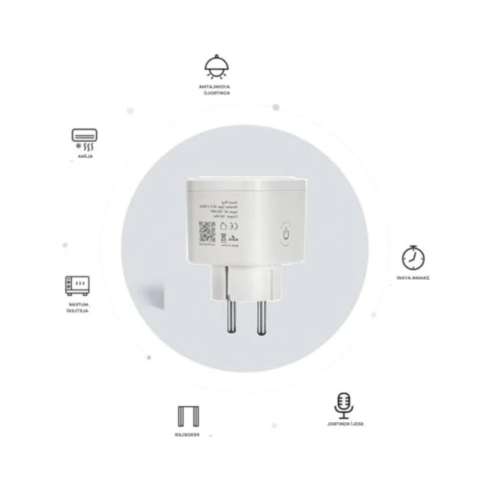 Akıllı WiFi Priz - 16A Akım Korumalı ve Enerji İzleme