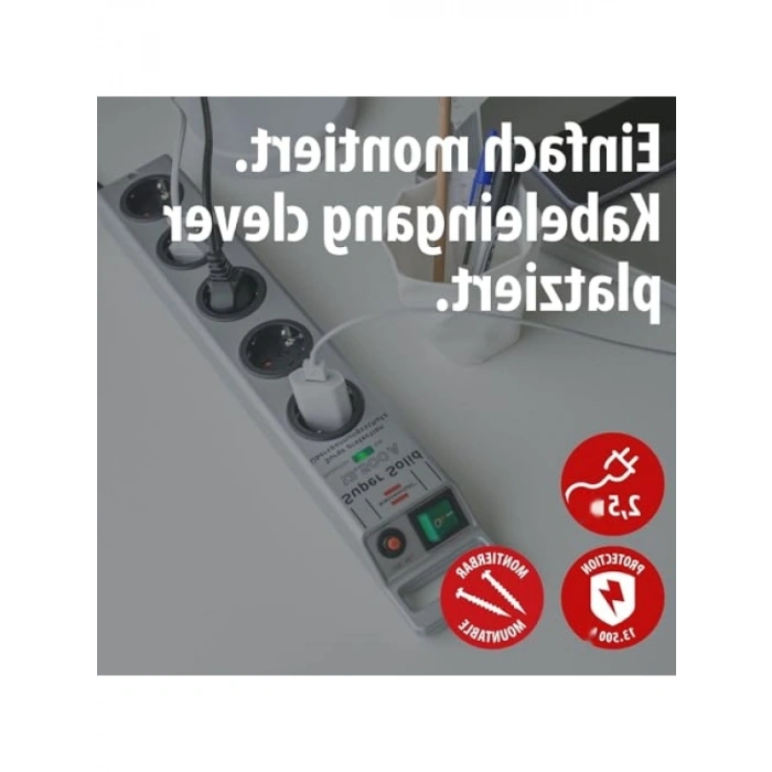 Akım Korumalı 5li Priz, 13.500 mAh