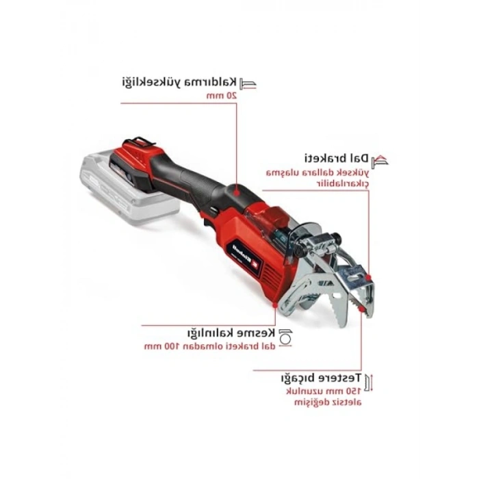Akülü Budama Testeresi, 18V, 100 mm Kesim Kalınlığı