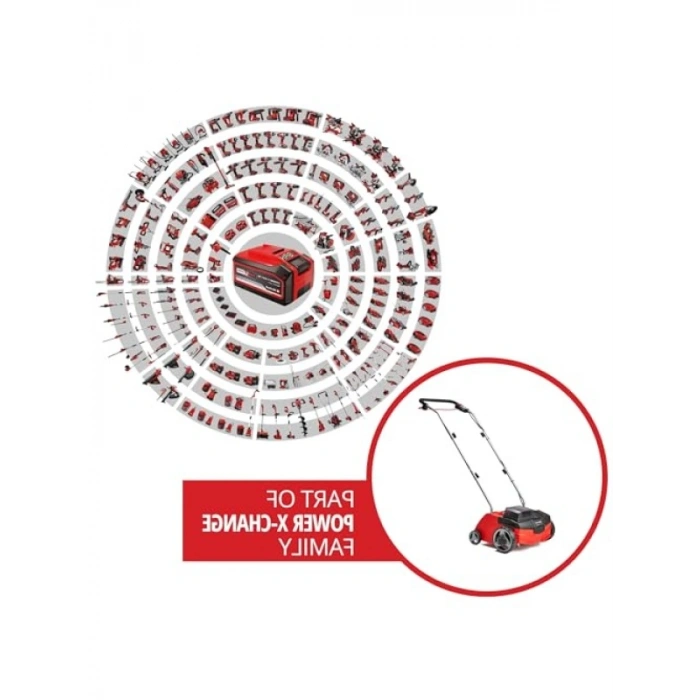 Akülü Çim Havalandırma, 2x18V Güç, Ayarlanabilir Çalışma Derinliği