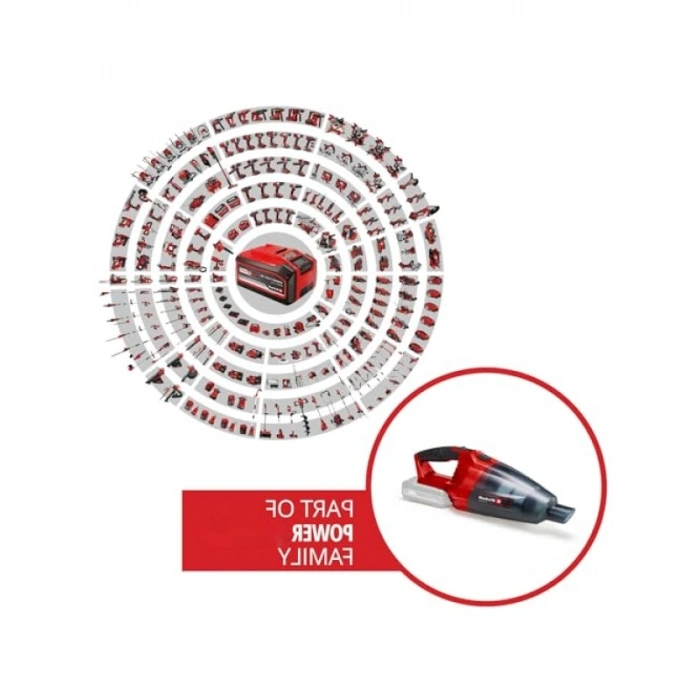 Akülü El Süpürgesi, 18V, 42 mbar Emiş Gücü, 540 ml Toz Haznesi
