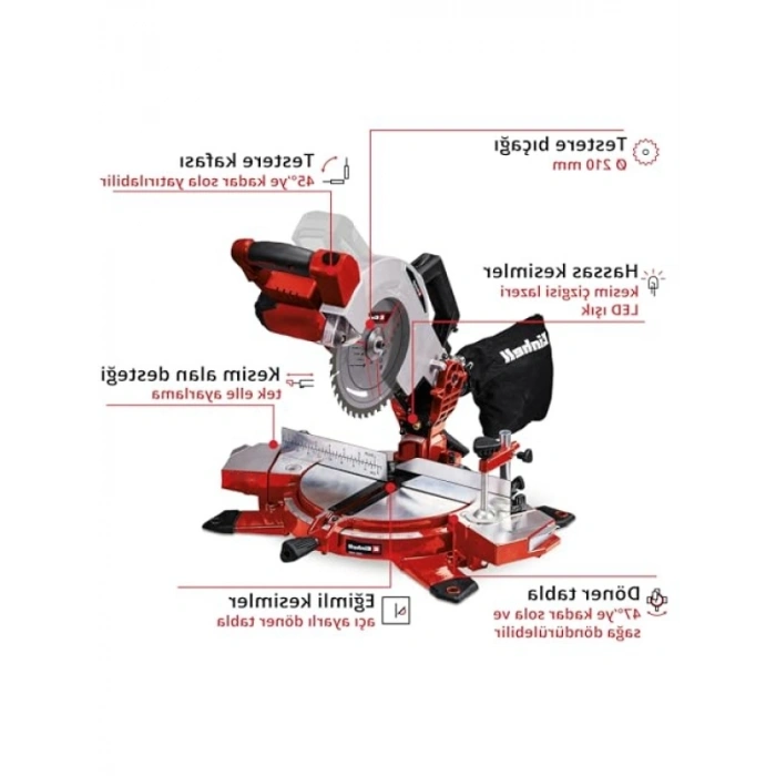Akülü Gönye Kesme Testeresi - 210 mm, Hafif ve Taşınabilir