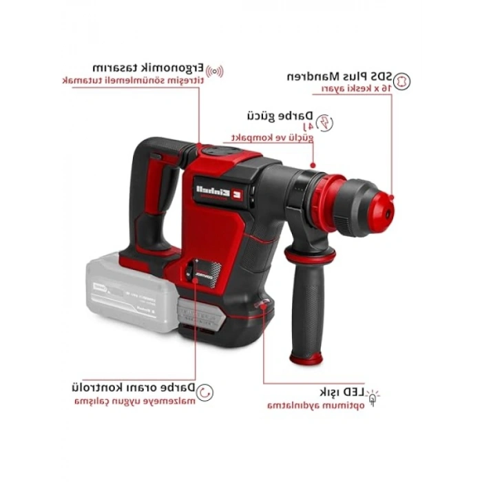 Akülü Kırıcı - 18 V, 4.0 J, SDS-plus, Kompakt Tasarım