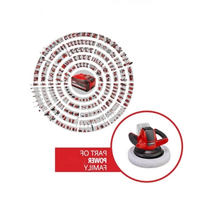 Akülü Polisaj Makinesi, 18V, 2.500 Devir/Dk, Aşırı Yük Koruması