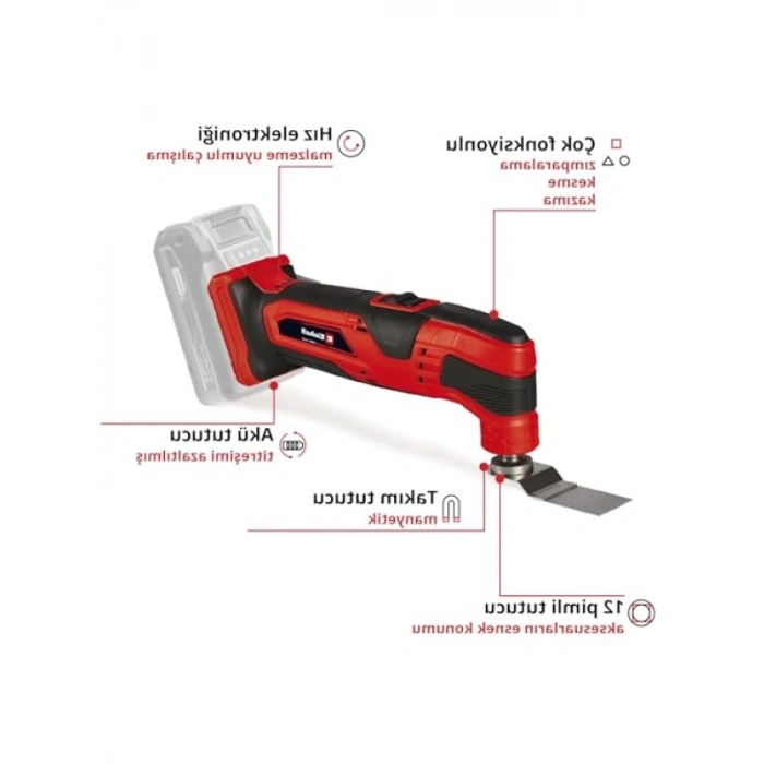 Akülü Raspalama Makinesi - 18V, Ergonomik Tasarım, Hız Kontrolü