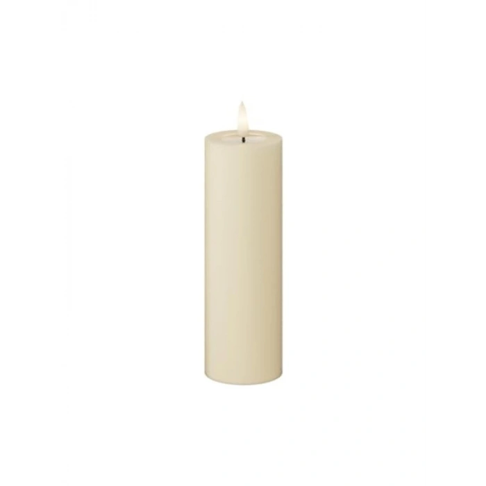 Alevsiz LED Mum - Krema Renk - 5 x 15 cm
