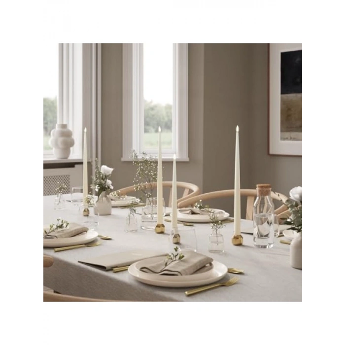 Alevsiz LED Yemek Mumu - 2li Set - Gerçek Alevli Görünüm