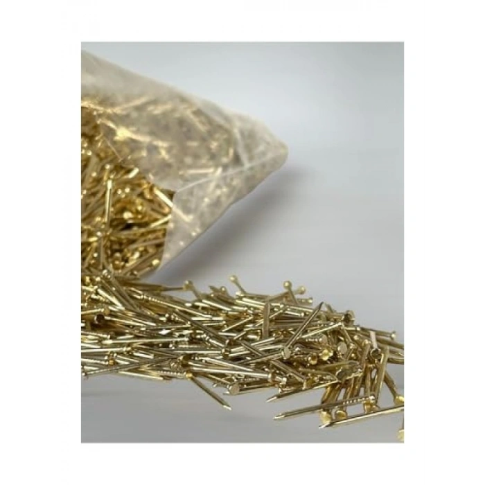 Altın Sarısı Renkli Düz Baş Filografi Çivisi - 500 Gram