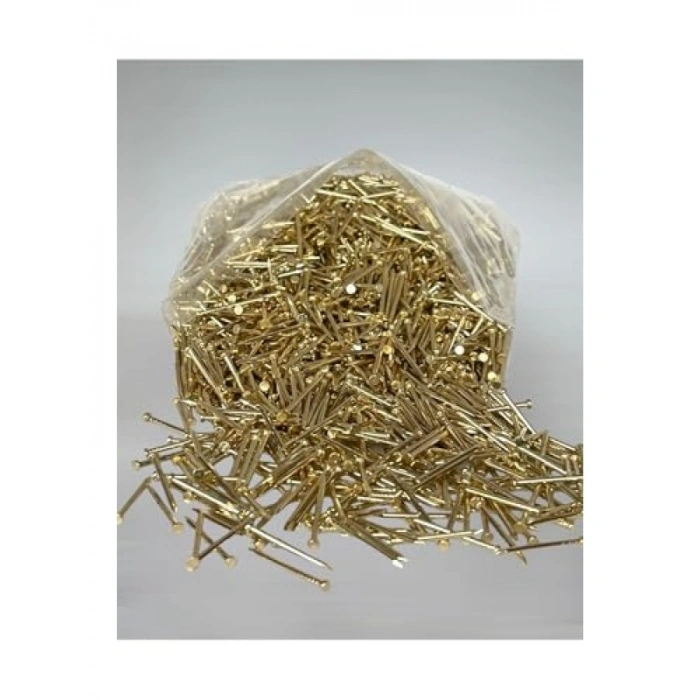 Altın Sarısı Renkli Düz Baş Filografi Çivisi - 500 Gram