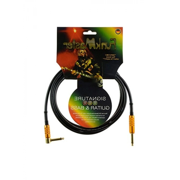 Altın Uçlu Bas Gitar Kablosu, 3m Uzunlukta