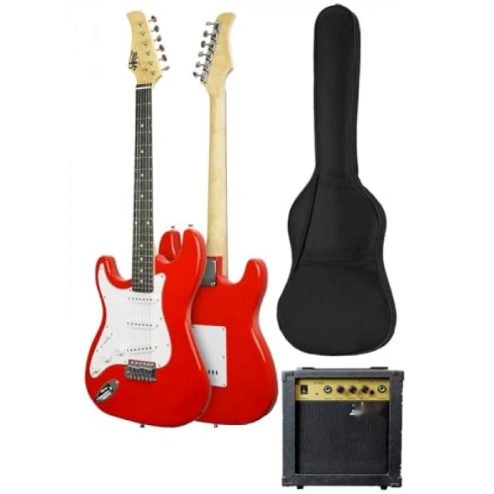 Amfili Full Elektro Gitar Seti 39 İnç Kırmızı