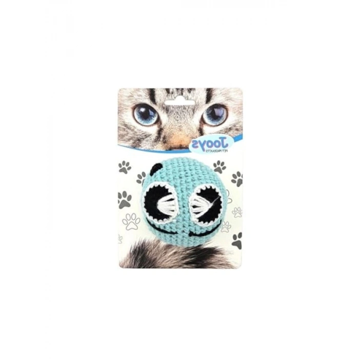 Amigurumi Kedi Oyuncağı - Turkuaz Emoji Tasarım
