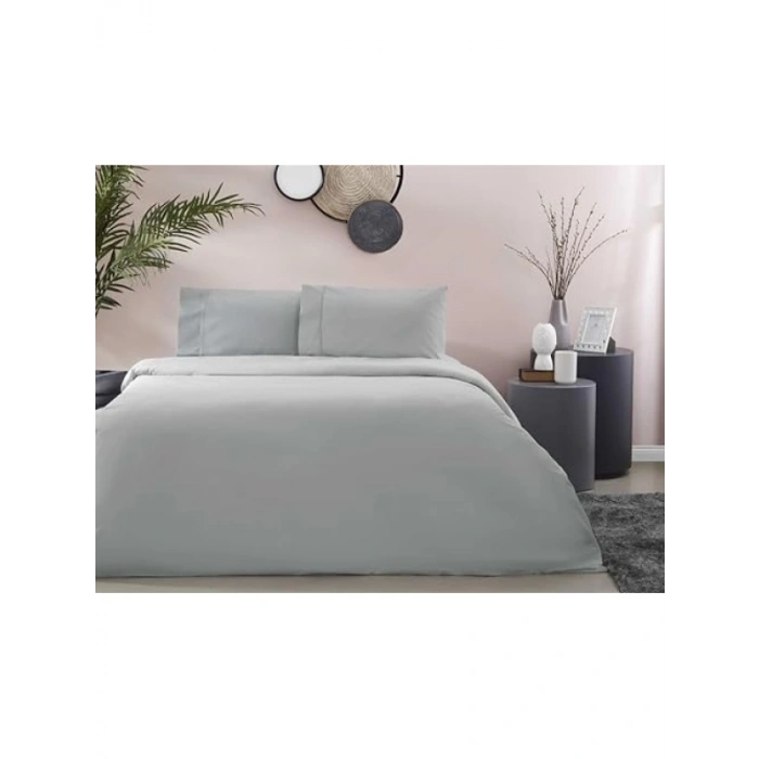 Antrasit Renk Standart Pamuk Nevresim Takımı - Queen Size