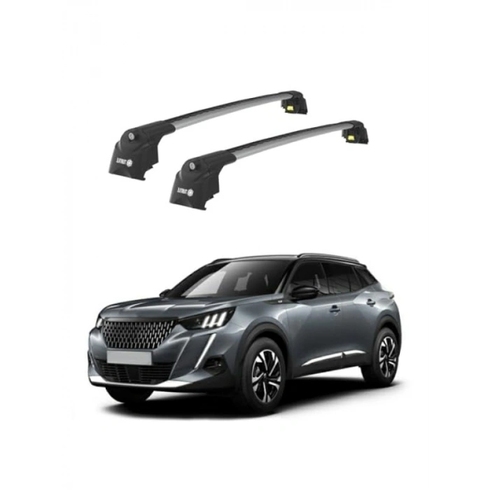 Ara Atkı Gri Renk, 2020-2023 Model Peugeot 2008 ile Uyumlu