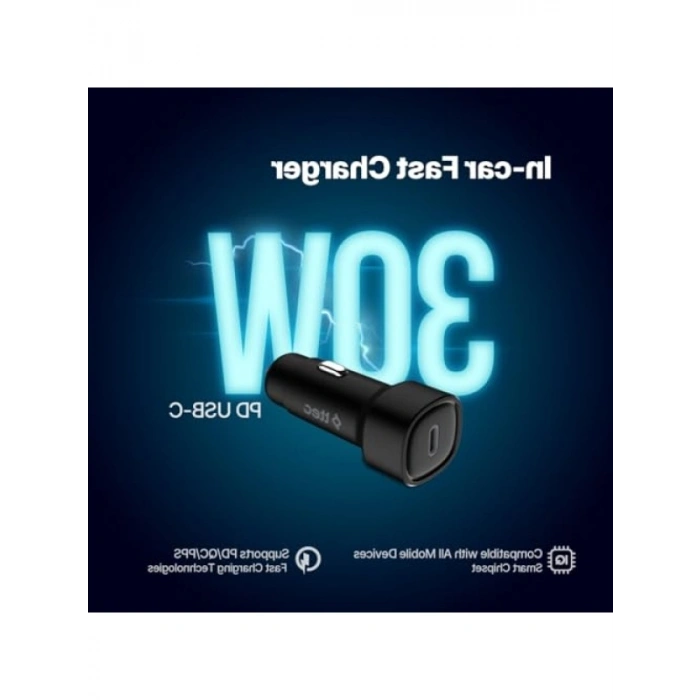 Araç Hızlı Şarj Aleti - 30W PD USB-C