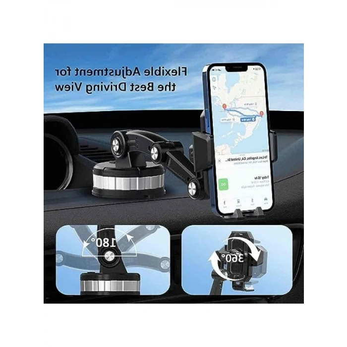 Araç İçin Ayarlanabilir Telefon Tutucu - Güçlü Vantuz
