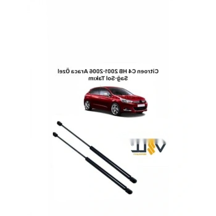Araca Özel Sağ-Sol Takım Bagaj Amortisörü - Citroen C4 HB (2001-2006)