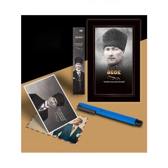 Atatürk Temalı Ajanda ve Ayraç Kartpostal Seti