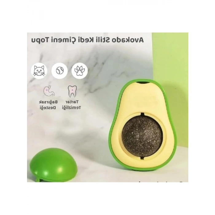 Avokado Kedi Nanesi Topu - Yapışkanlı Tasarım