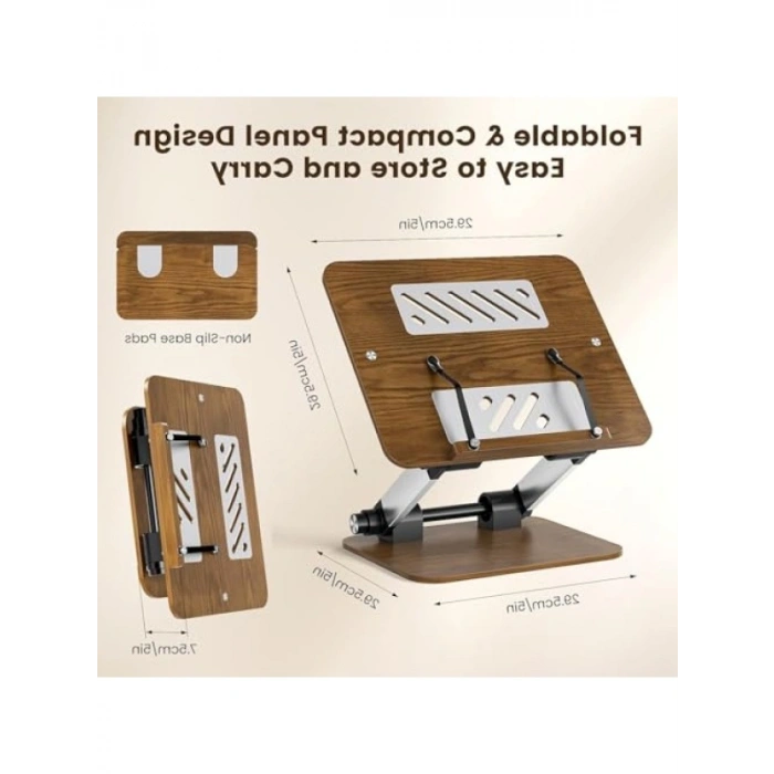 Ayarlanabilir Açılı Katlanabilir Tablet ve Kitap Okuma Standı - Ergonomik ve Taşınabilir Tasarım