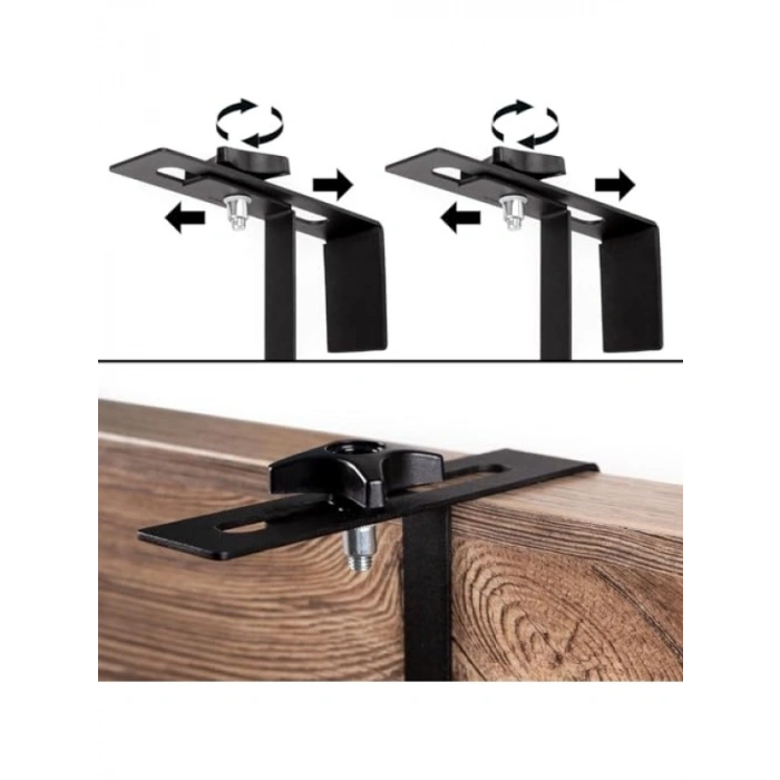 Ayarlanabilir Metal Kapı Arkası Askılık - 6 Kanca