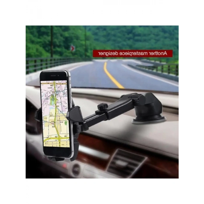 Ayarlanabilir Teleskopik Araç Telefon Tutucu, 360 Derece Dönebilir