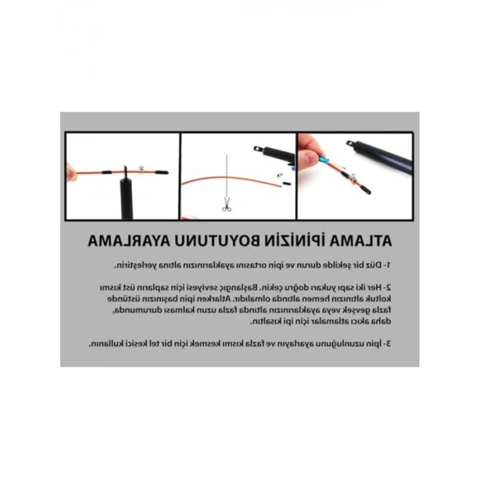 Ayarlanabilir Uzunlukta Çelik Telli Atlama İpi - Hafif ve Dayanıklı
