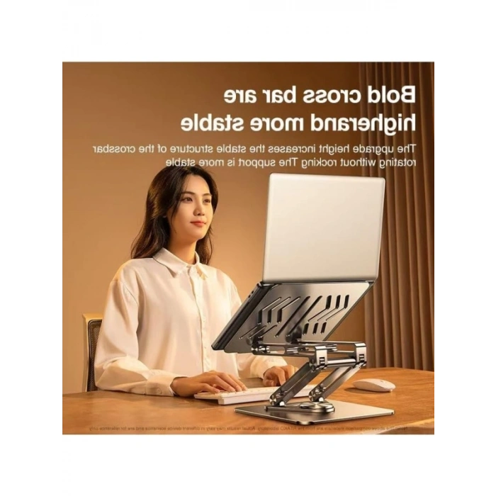 Ayarlanabilir Yükseklik ve Açılı Alüminyum Laptop Standı