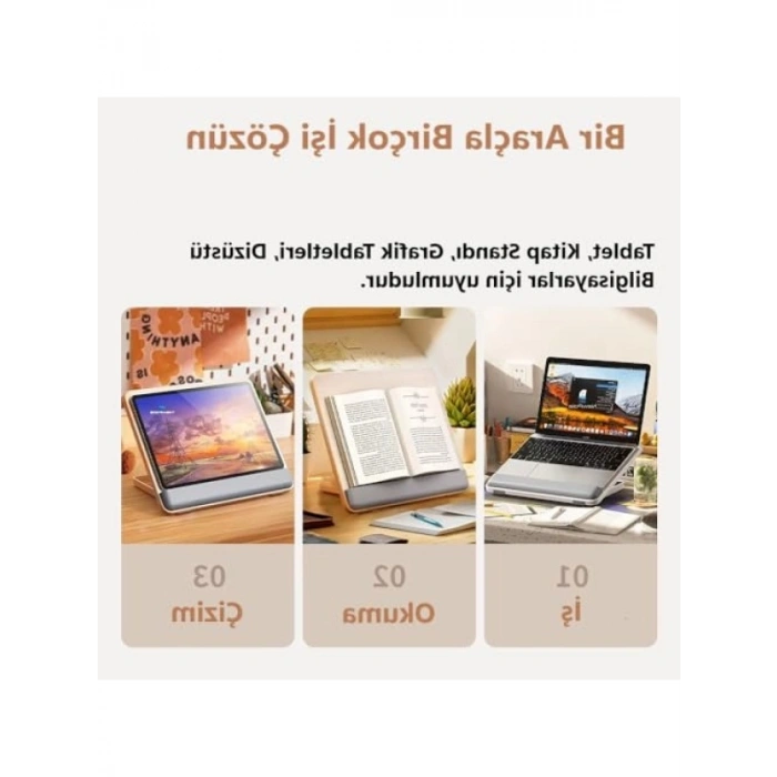 Ayarlanabilir Yükseklikli Taşınabilir Dizüstü Bilgisayar Standı