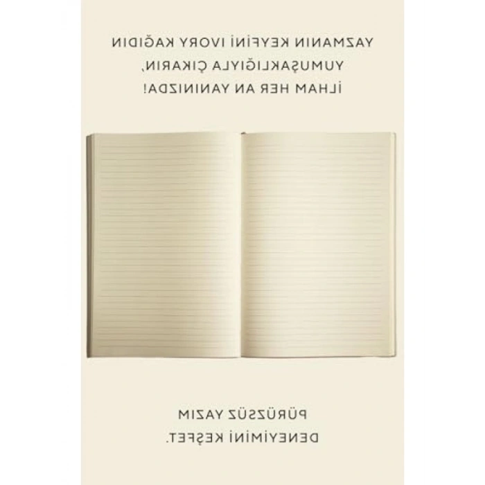 B5 Esnek Kapak Defter, 128 Yaprak, Çizgili, Krem