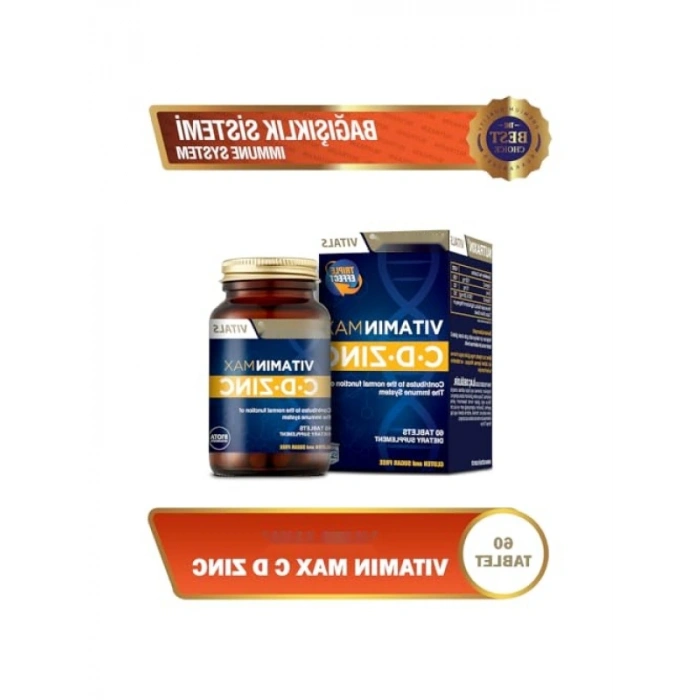 Bağışıklık Destekleyici Vitamin C-D-Zinc Tablet - 60 Adet