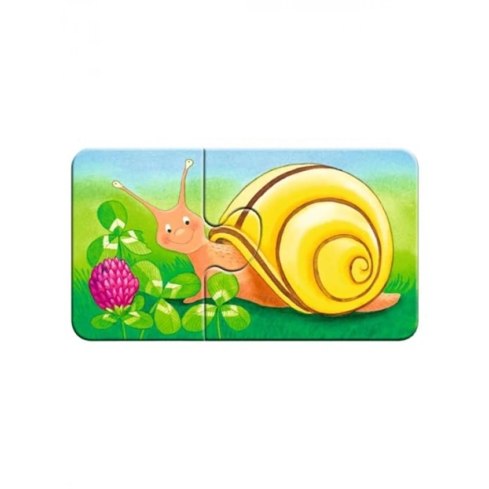 Bahçe Hayvanları Temalı 9 x 2 Parça Puzzle, Canlı Renkler