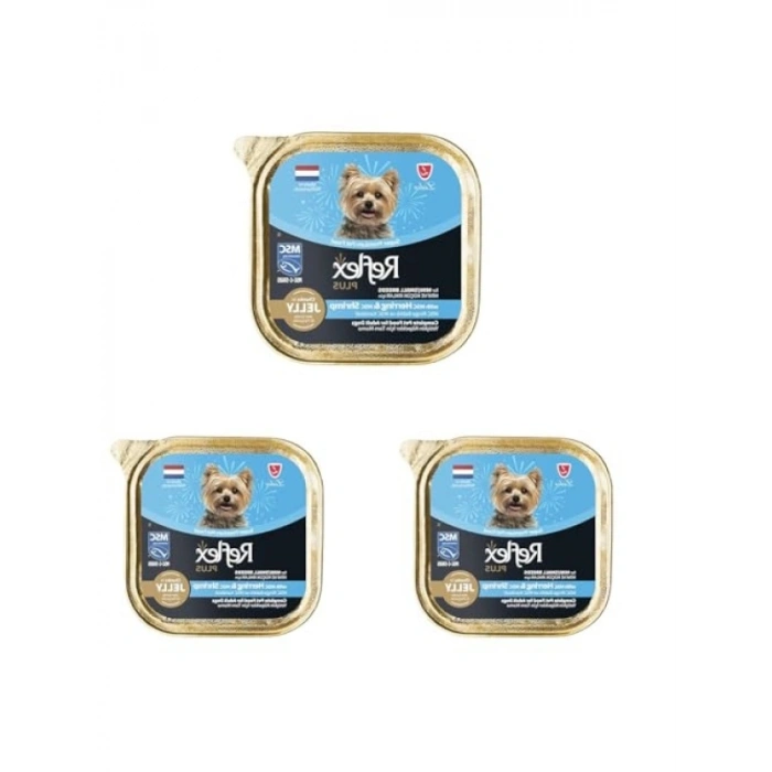 Balıklı ve Karidesli Jöleli Köpek Maması 85 gr - 3lü Paket