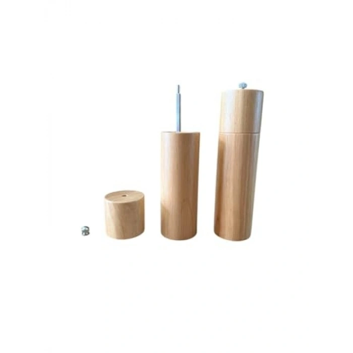 Bambu Ahşap Gövdeli Tuz ve Karabiber Değirmeni Seti - 21 cm
