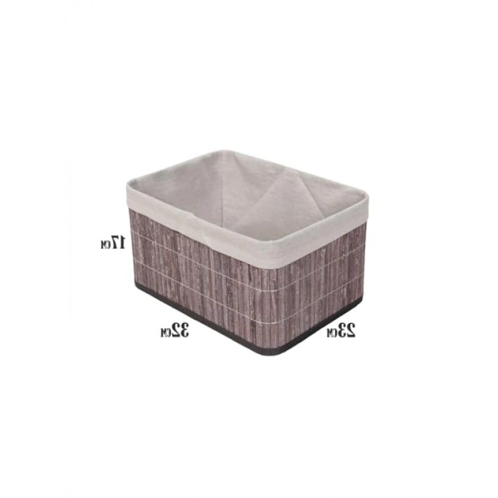 Bambu Çok Amaçlı Saklama Kutusu - 32x23x17 cm, Gri