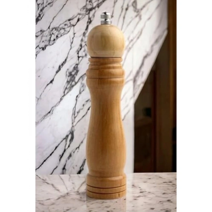 Bambu Gövdeli Ahşap Tuz Karabiber Değirmeni, Orta Boy 21 cm, 2 Adet