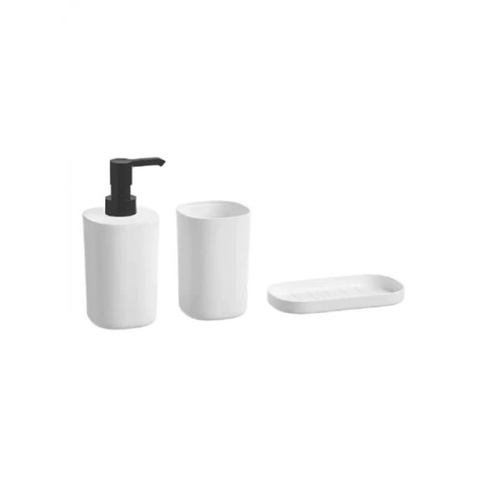Banyo Aksesuar Seti - Sıvı Sabunluk, Katı Sabunluk, Diş Fırçalık
