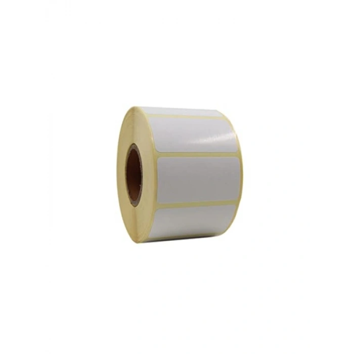 Baskısız Kuşe Etiket 60mm x 30mm Ruloda 1000 Adet