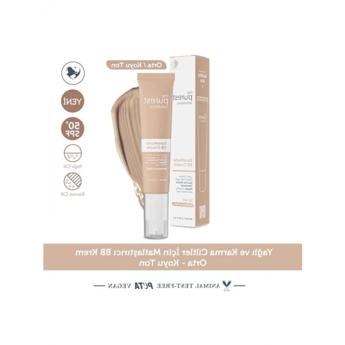 BB Krem Bare Matte 40ml - Orta ile Koyu Ten