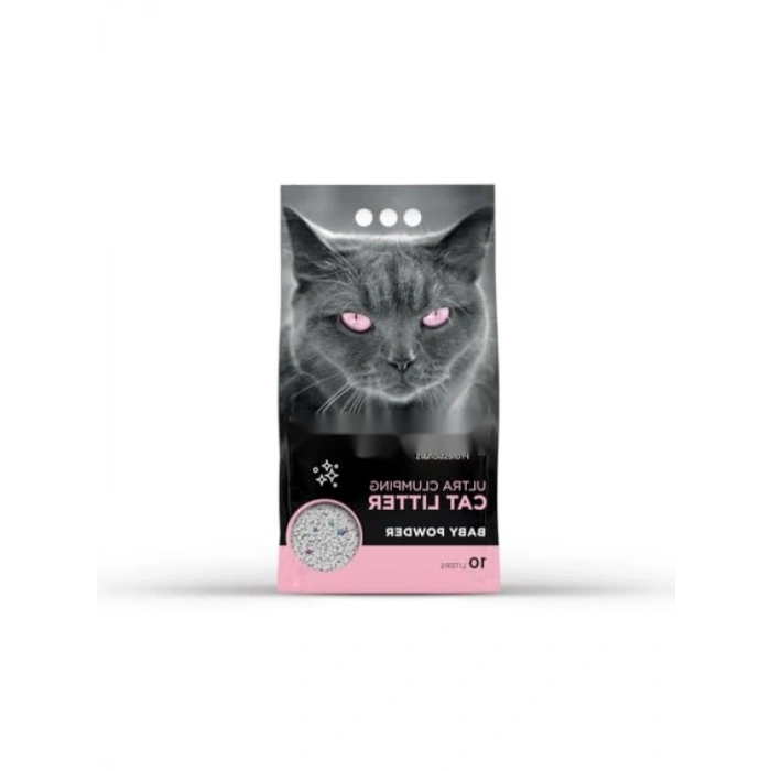 Bebek Pudrası Parfümlü Bentonit Kedi Kumu, 10 lt