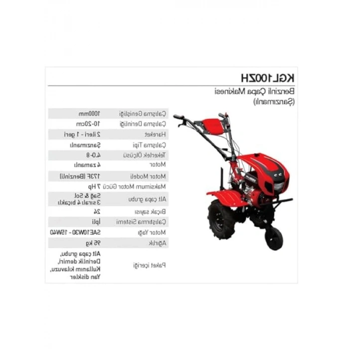 Benzinli Çapa Makinesi 7 Hp - Bahçe Toprak İşleme