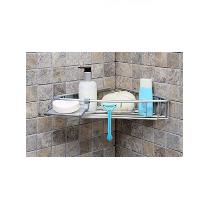 Beyaz Dekoratif Banyo Rafı - Şık ve Fonksiyonel