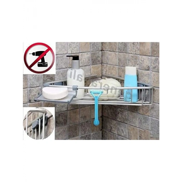Beyaz Dekoratif Banyo Rafı - Şık ve Fonksiyonel