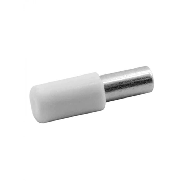 Beyaz Plastik Metal Başlı Raf Pimi - 100 Adet