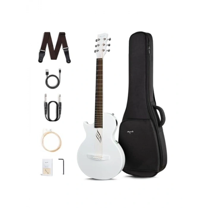 Beyaz Renk Elektro Akustik Gitar - Yüksek Kalite Ses Performansı