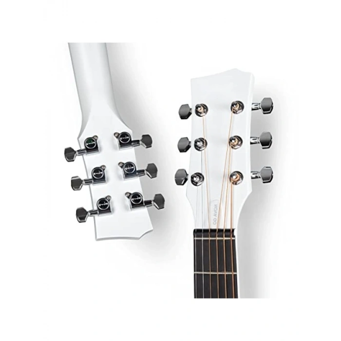 Beyaz Renk Elektro Akustik Gitar - Yüksek Kalite Ses Performansı