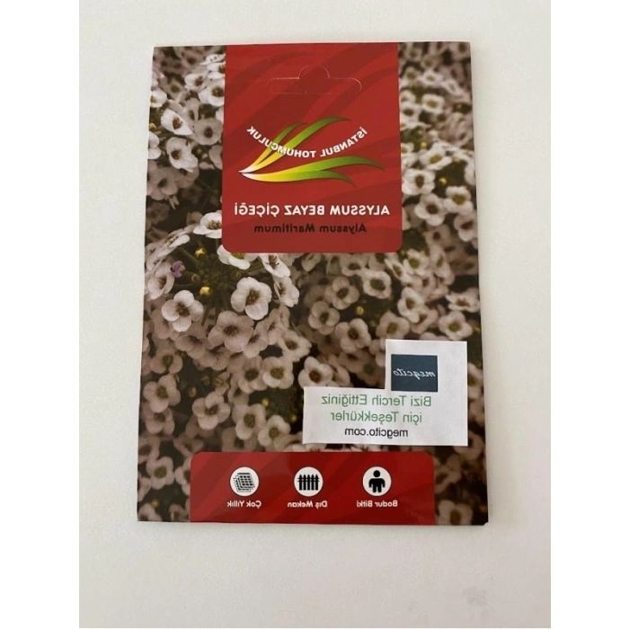 Beyaz Renkli Çoklu Alyssum Tohum Seti - 250 Adet