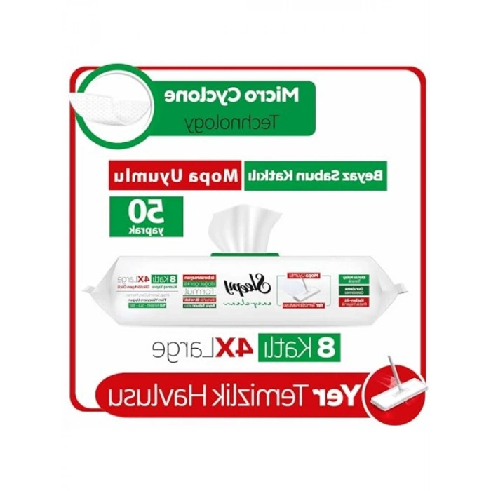 Beyaz Sabun Katkılı Yer Temizlik Havlusu - Uyumlu Mopa