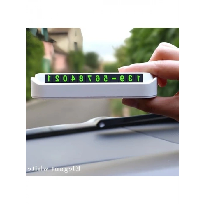 Beyaz Telefon Numaratörü Araba Torpido Üstü