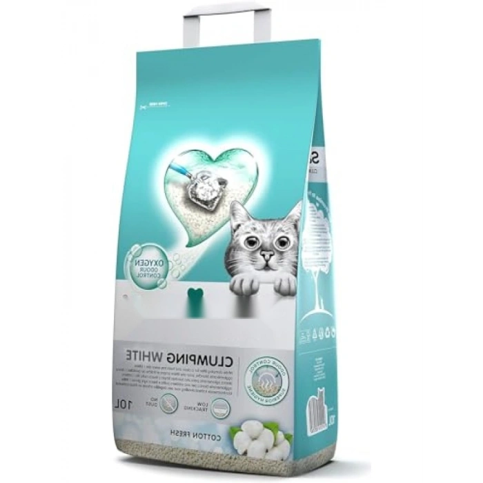 Beyaz Topaklanan Kedi Kumu (Koton Ferahlığı), 10L